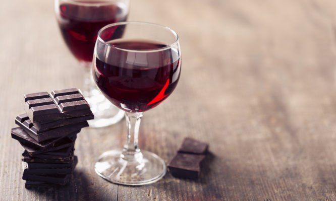 chocolate and red wine